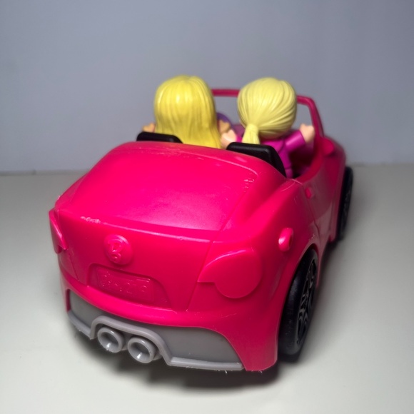 Fisher Price Little People Hot Pink Barbie Convertible With Two Barbie Figures - Picture 3 of 4